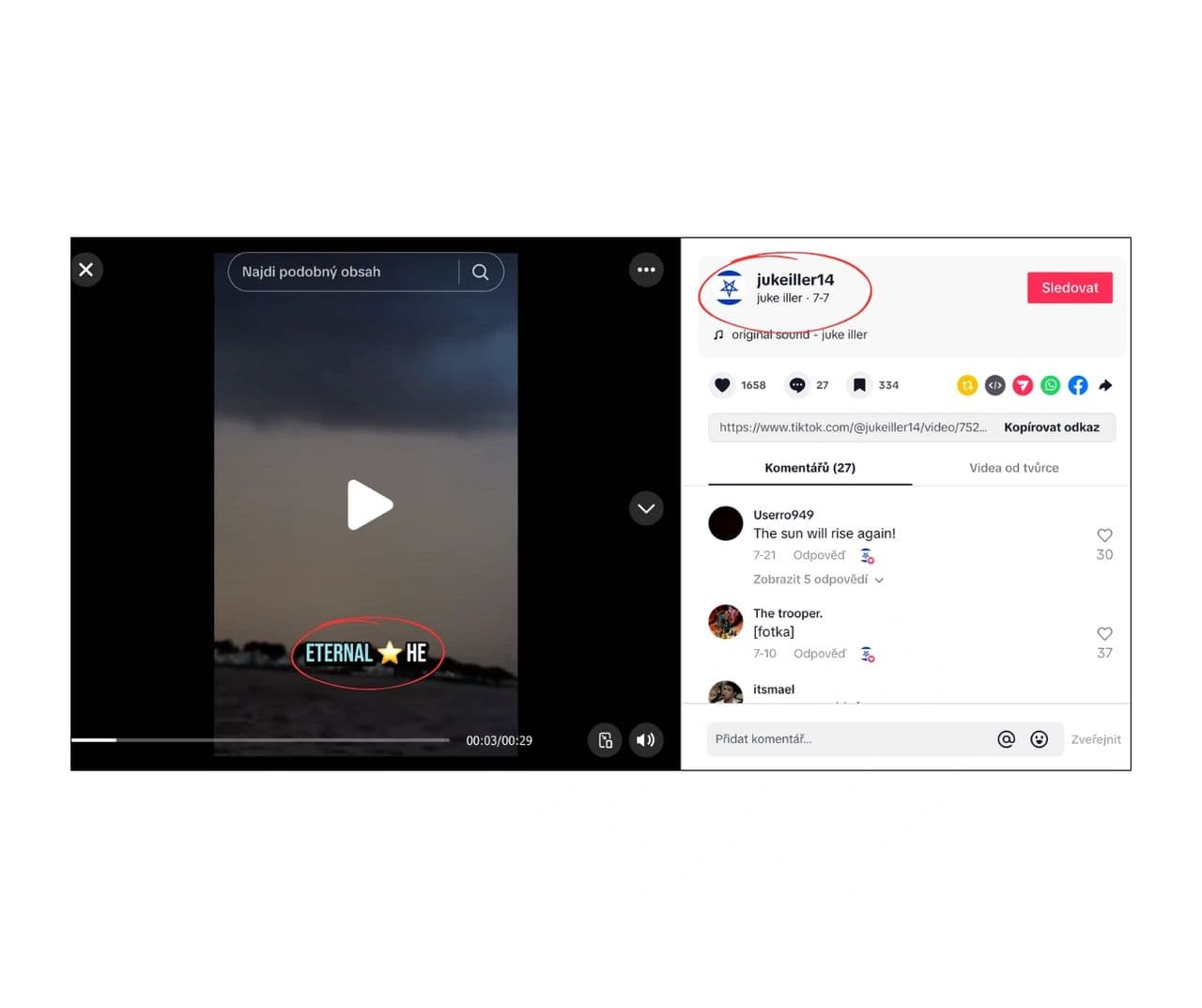 Screenshot z 19. srpna 2025