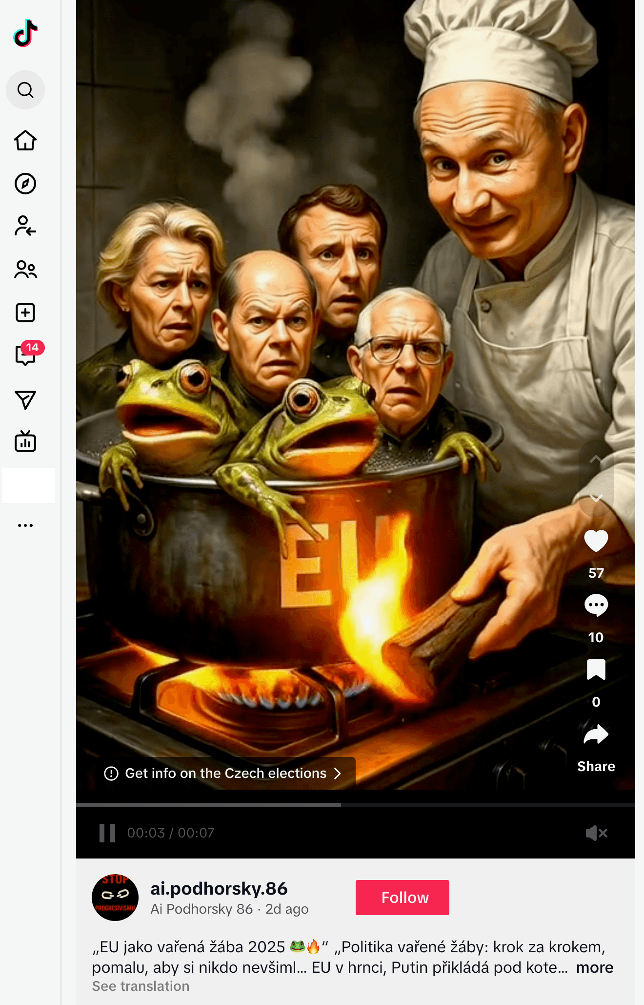 Šíření pro-ruského narativu na platformě Tiktok