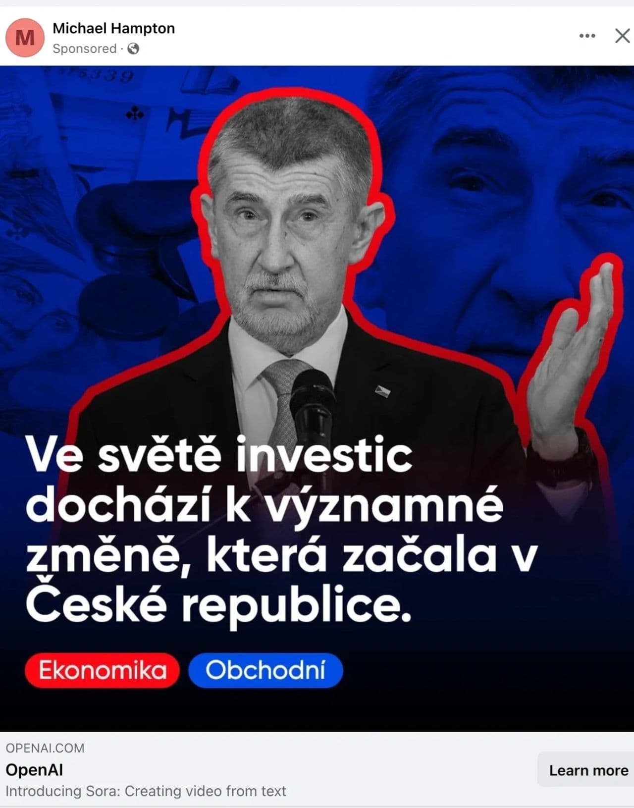 Příklad podvodné reklamy